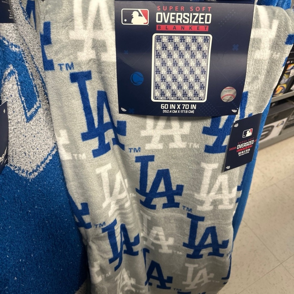 MLB Gray and Blue Super Soft Blanket